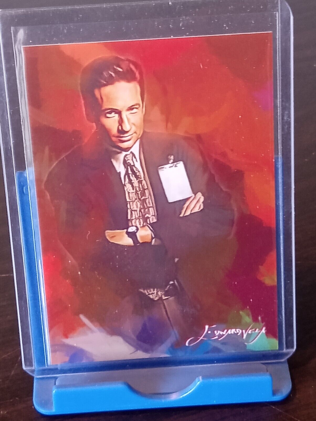 AP13 X-Files Fox Mulder #1 - ACEO Art Card Signed by Edward Vela 1/50