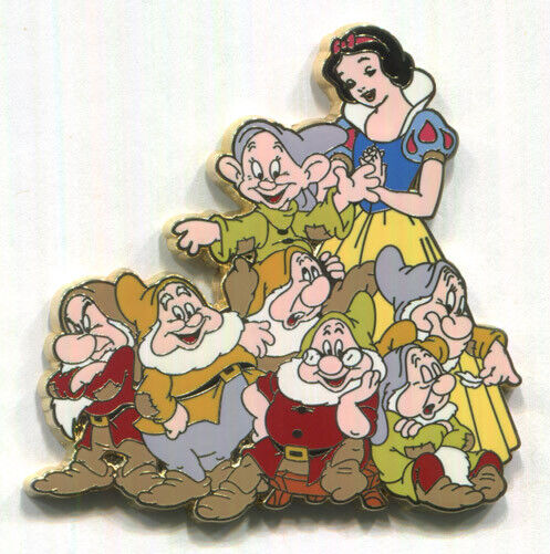 Disney Pins Snow White Seven Dwarfs Happy Dopey Grumpy Doc Disney Store UK Pin