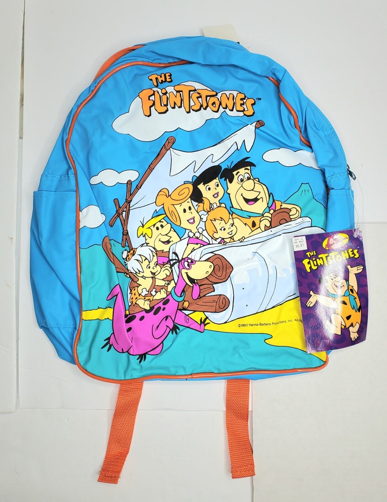 Vintage Flintstones Children's Backpack Cartoon Comic Large 1993 NWT