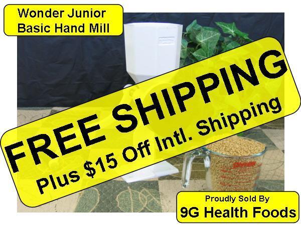 Wonder Junior Hand Grain Mill BASIC - New - WonderMill Jr. - Grind grain bread