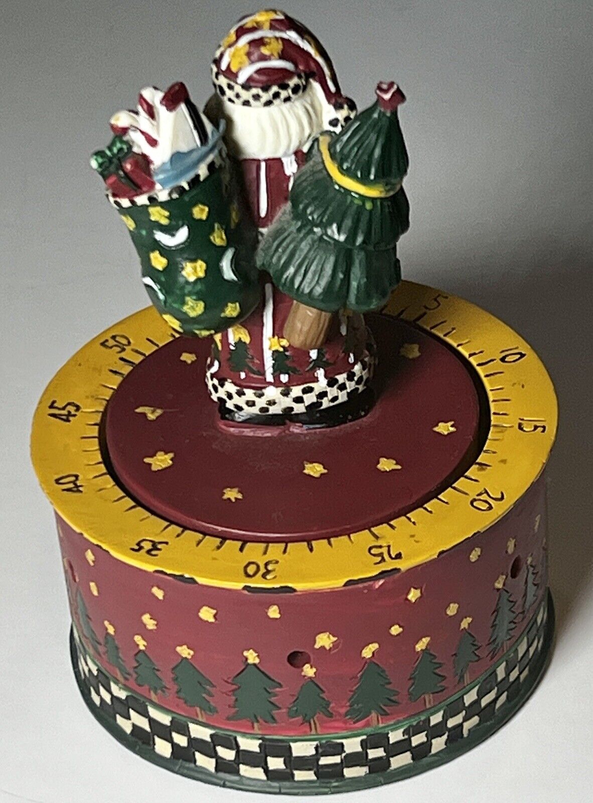 Vintage Debbie Mumm Magic of Santa Kitchen Timer Excellent Used Condition 4.5”T