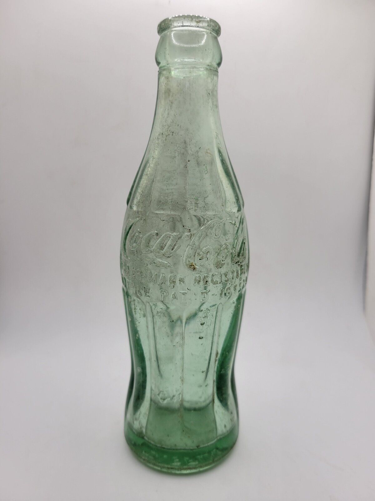 Antique Early Coca-Cola Bottle From Tiffin Ohio Green Thick Glass 