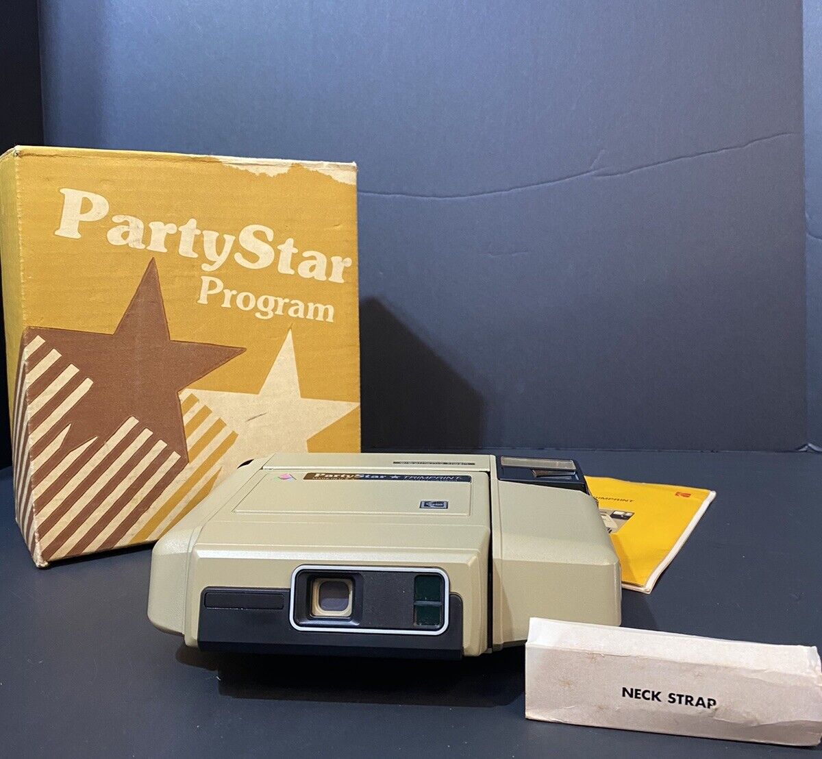 VTG 1980s Kodak Party Time Instant Camera w/Manual Vintage Nostalgia