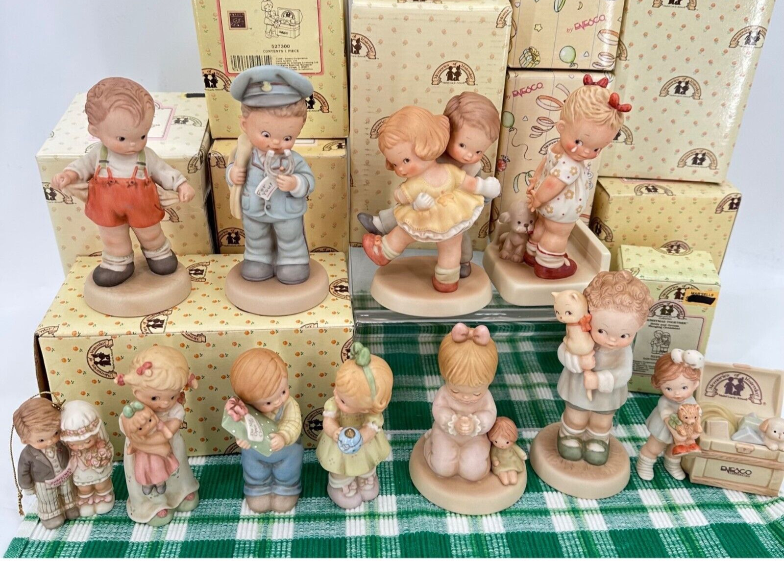 12 Memories of Yesterday Figurine Lot Enesco ALL NEW Birthday Mailman Prayers