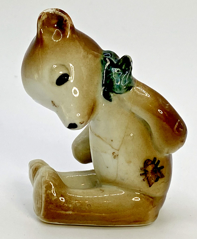 Rare 1940\'s Ceramic Anthropomorphic Bear with Bug 2.5\