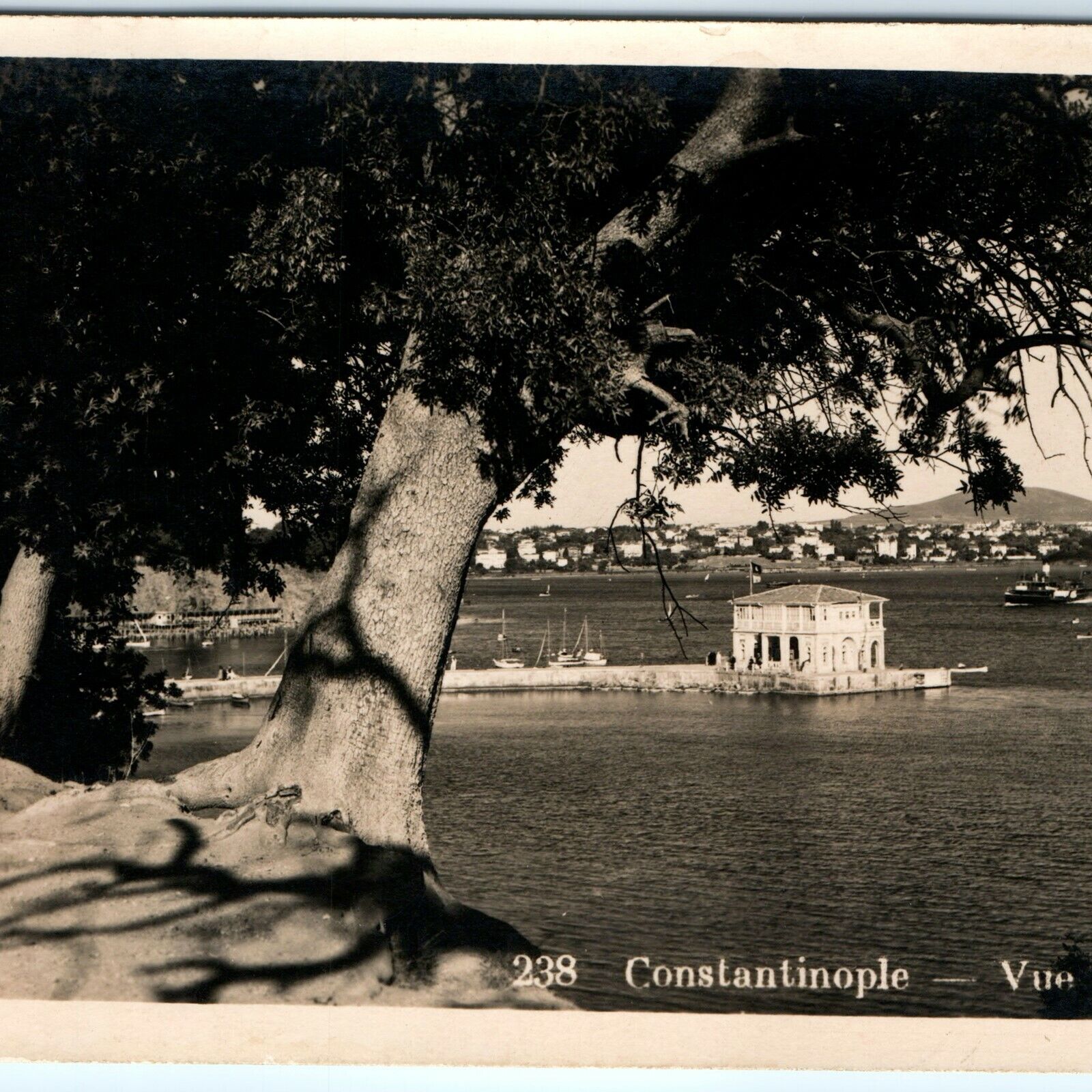 1926 Constantinople, Turkey RPPC \'Vue de Moda\' Real Photo Postcard Steamship A27