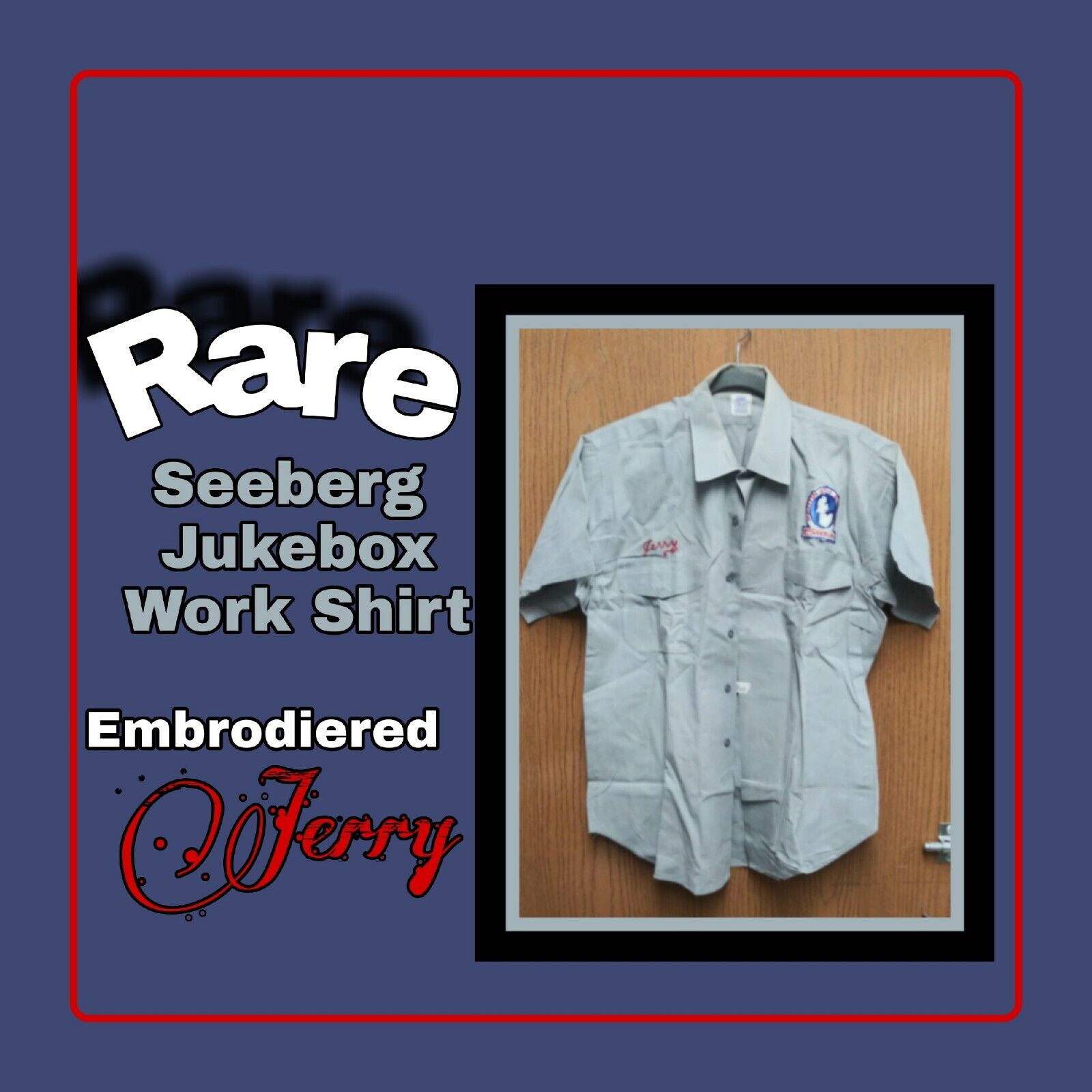 Vintage Seeburg Jukebox Repairman Uniform shirt factory JERRY MARTIN & SNYDER