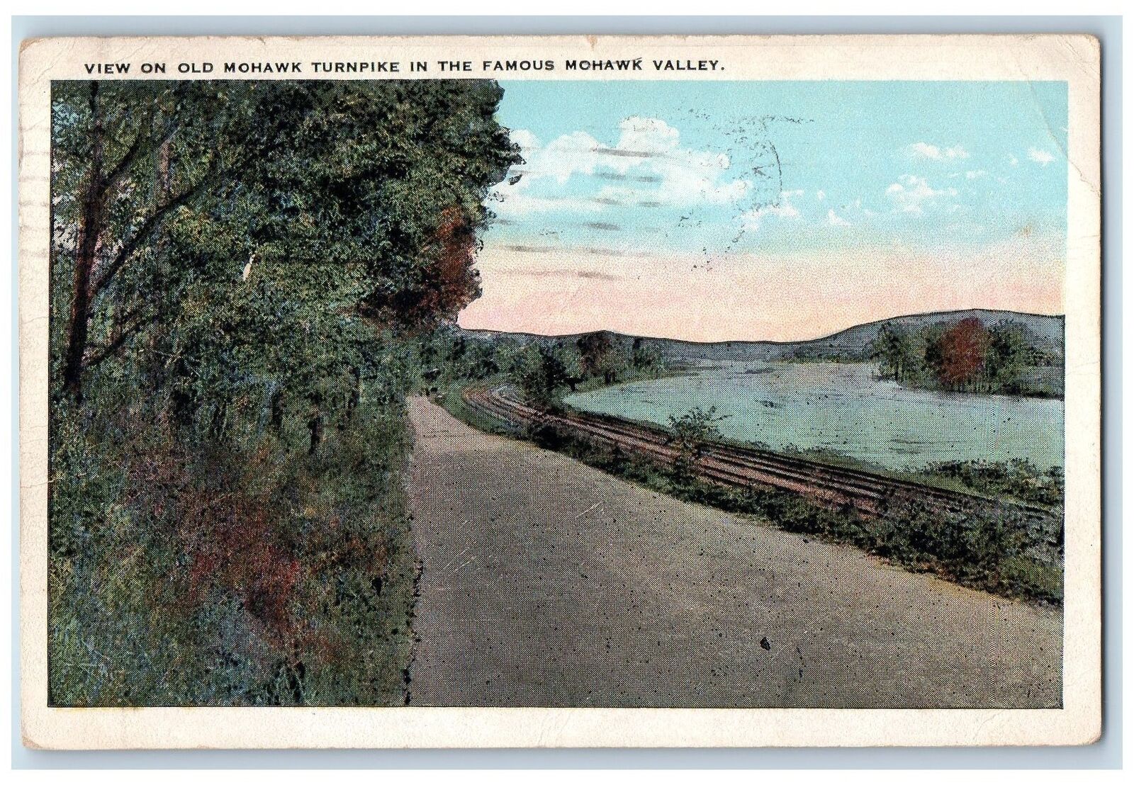View On Old Mohawk Turnpike Mohawk Valley New York NY, New Haven CT Postcard