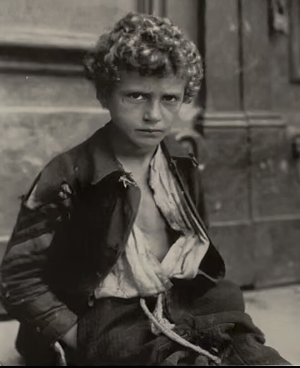 Alfred Stieglitz,  1887, “Venetian Gamin,” Neglected Child of NYC, 6x8” $149.00