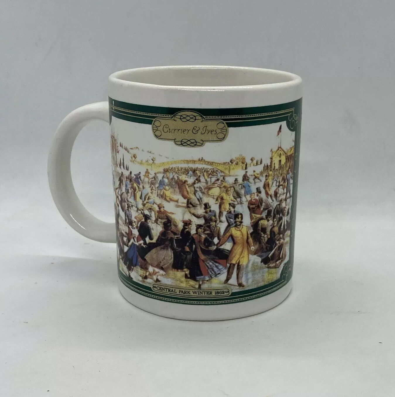 Vintage Currier and Ives Christmas Central Park Winter 1862 Coffee Tea Mug 16