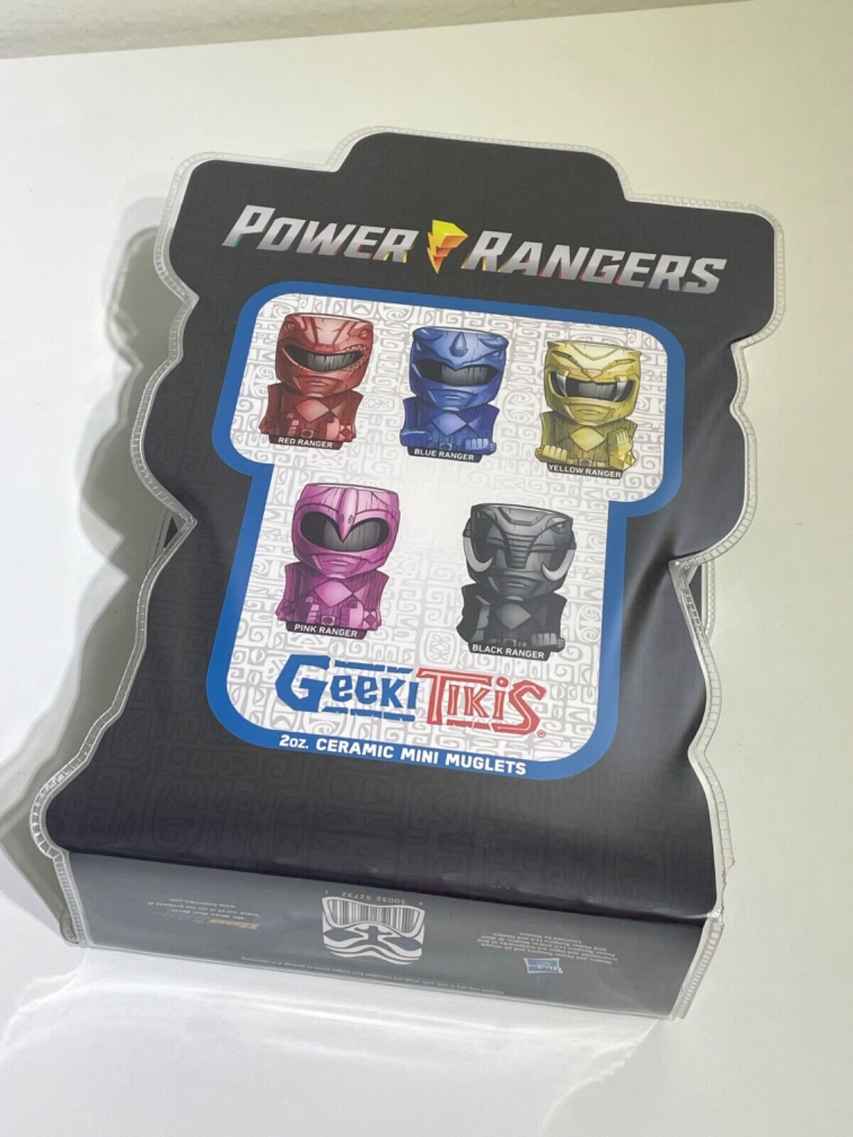 Geeki Tikis Power Rangers 5-Pk Collector Set 2oz Ceramic Mini-Mugs Shot Glasses