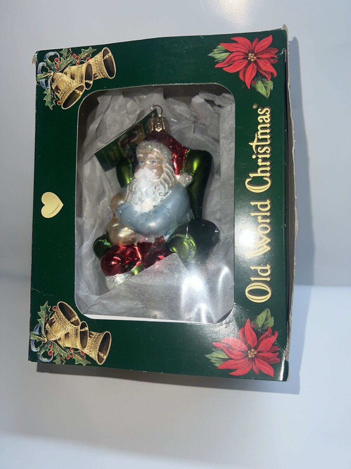 Santa Vaccinated Blown Glass Christmas Ornament by Old World Christmas