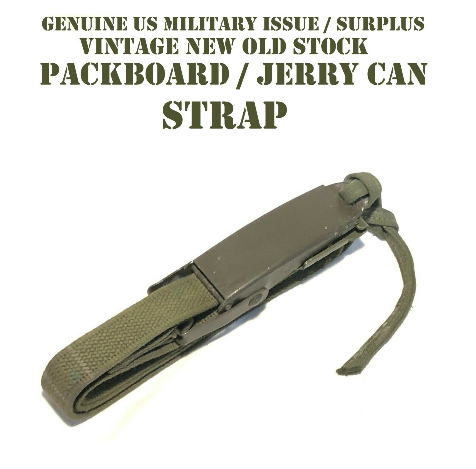 US MILITARY PACKBOARD TIE DOWN STRAP GWP M38 CANVAS WEBBING JERRY CAN GAS JEEP