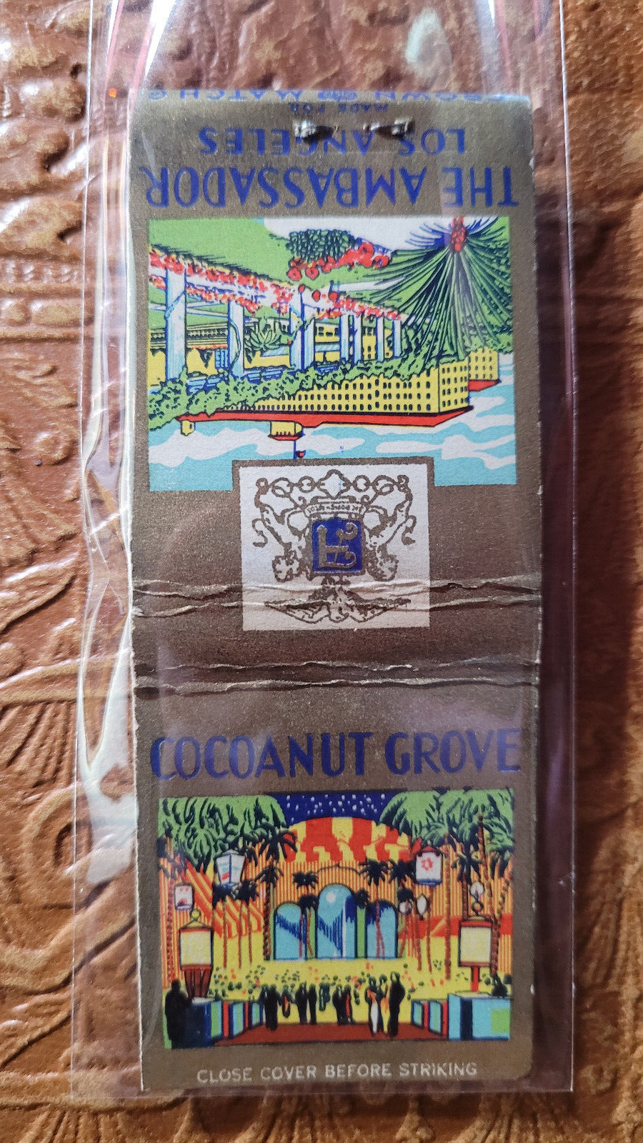 1930's The Cocoanut Grove Los Angeles, Ca  Matchbook Match Cover