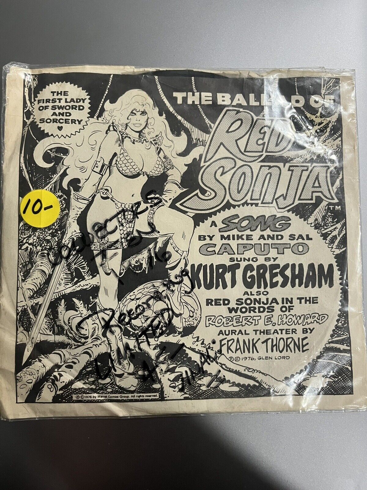 1976 Marvel Frank Throne Ballad Of Red Sonja Rare Vinyl Record