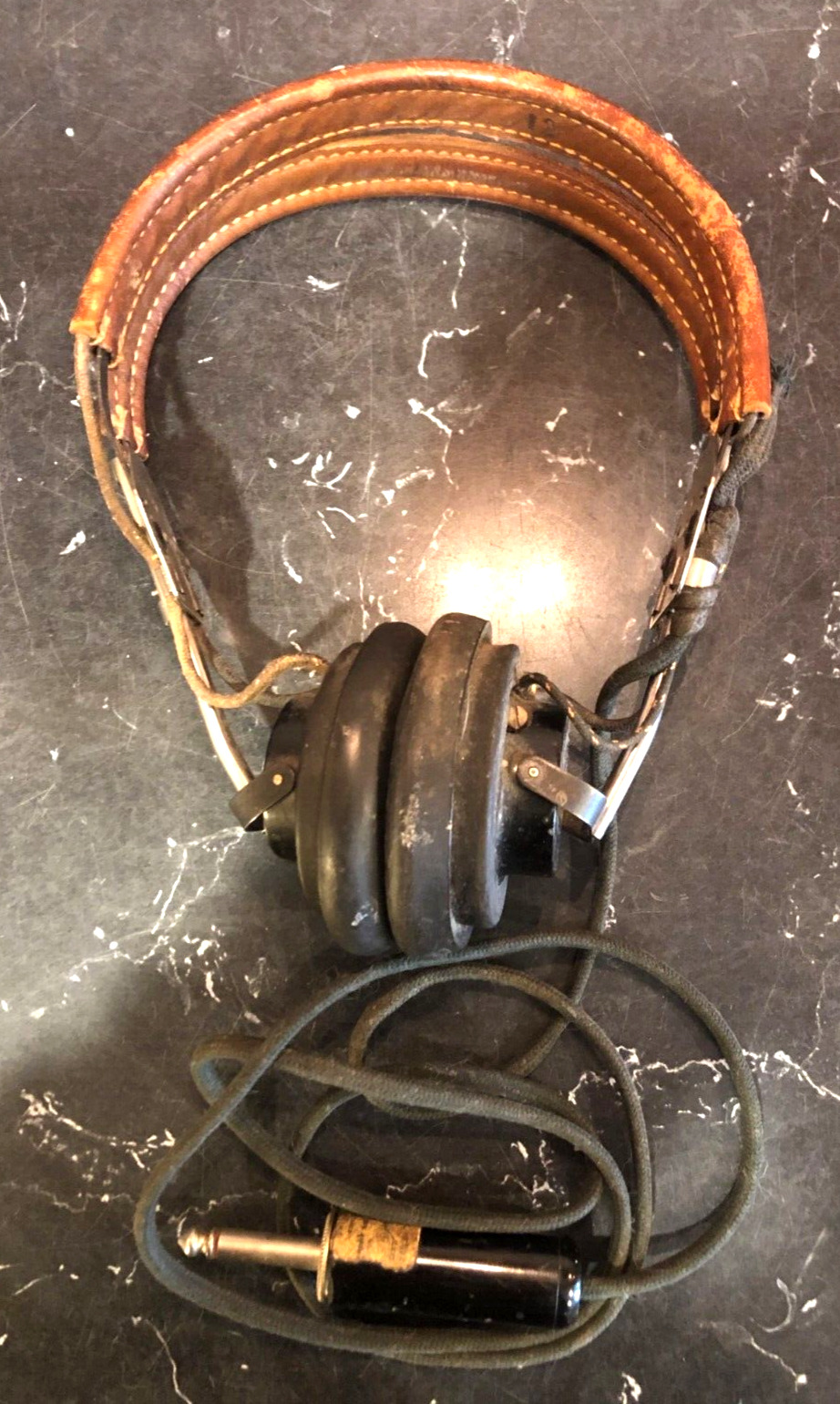 Vintage Rare WWII R-14 US Army Signal Corps Headphones by Radio Speakers Inc.
