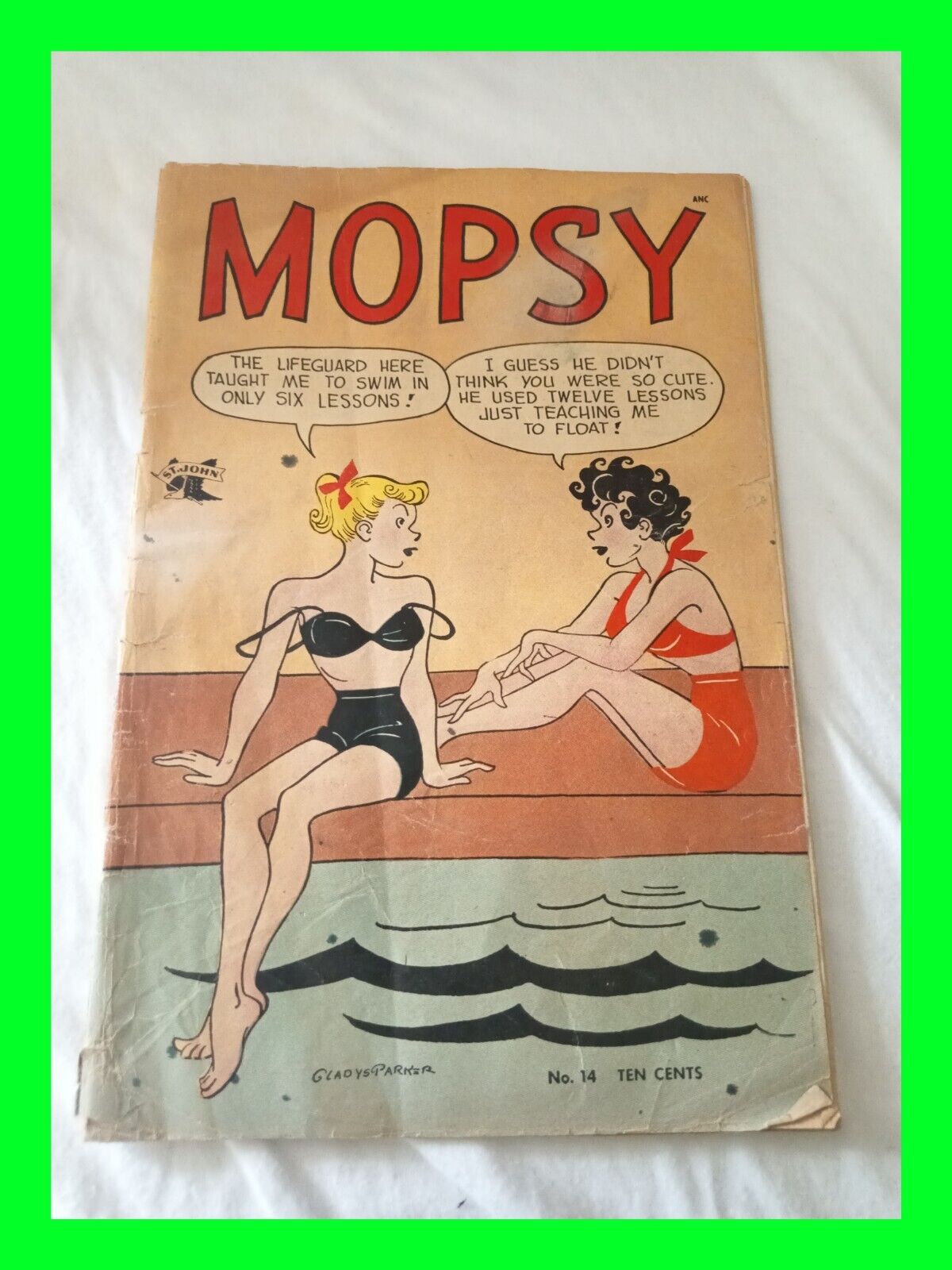 Mopsy #14 Ten Cents Vintage 1953 Comic Book - Gladys Parker