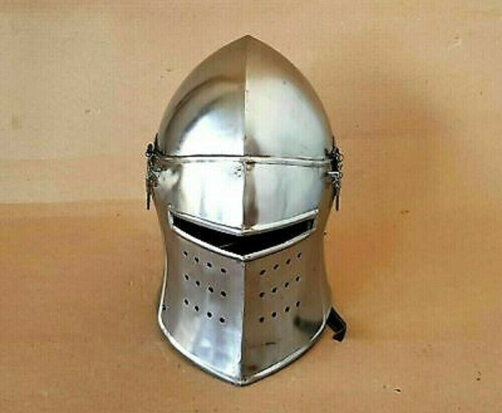 ICA Medieval Visor Barbuta Helmet ~ Crusader Knight Larp Helmet SCA Armor Helmet