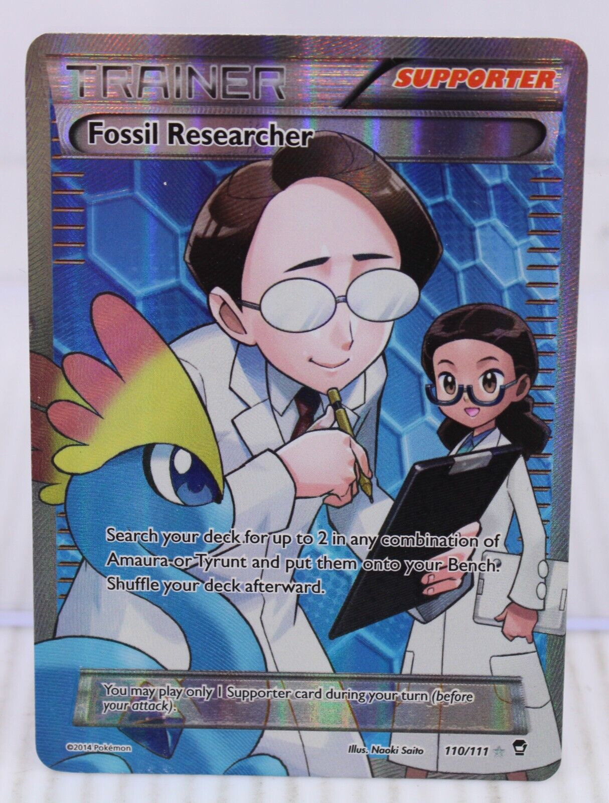 A7 Pokemon TCG Card XY - Furious Fists Fossil Researcher  110/108 FA Ultra Rare