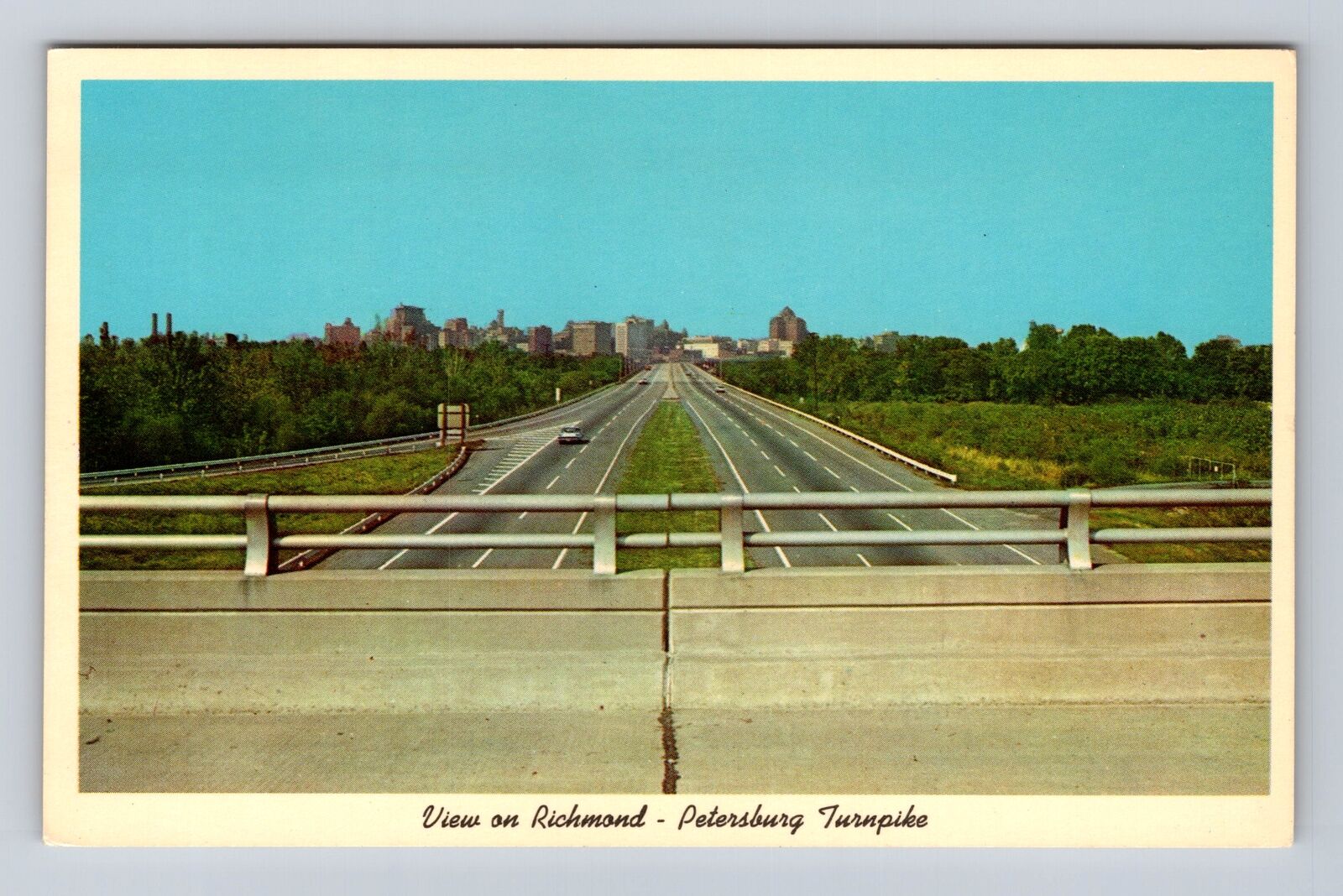 Petersburg VA-Virginia, Richmond Petersburg Turnpike, Antique, Vintage Postcard