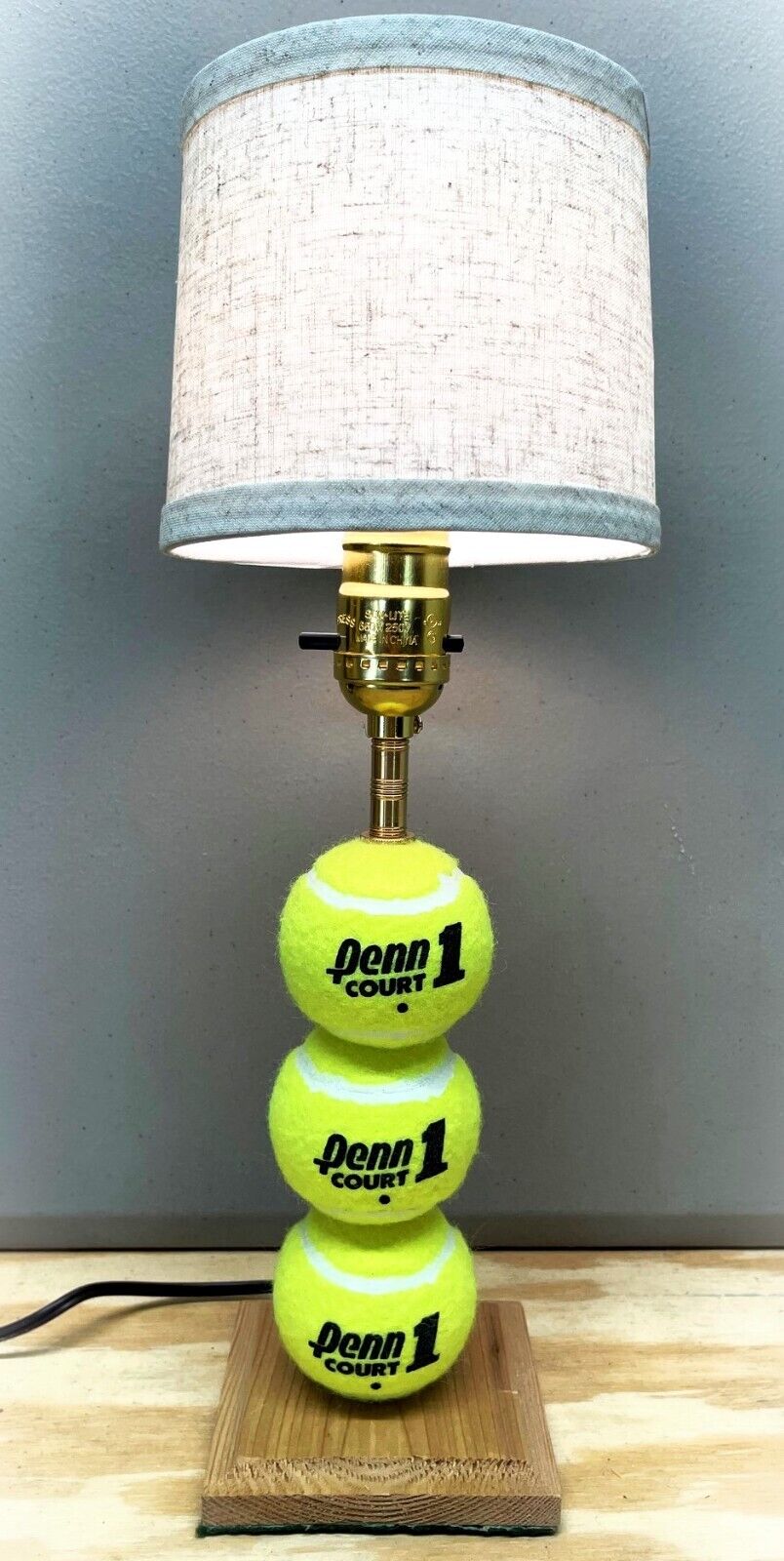 Brand NEW 16 inch Penn Tennis Ball Lamp with Shade + Bulb Custom Made * MAN CAVE