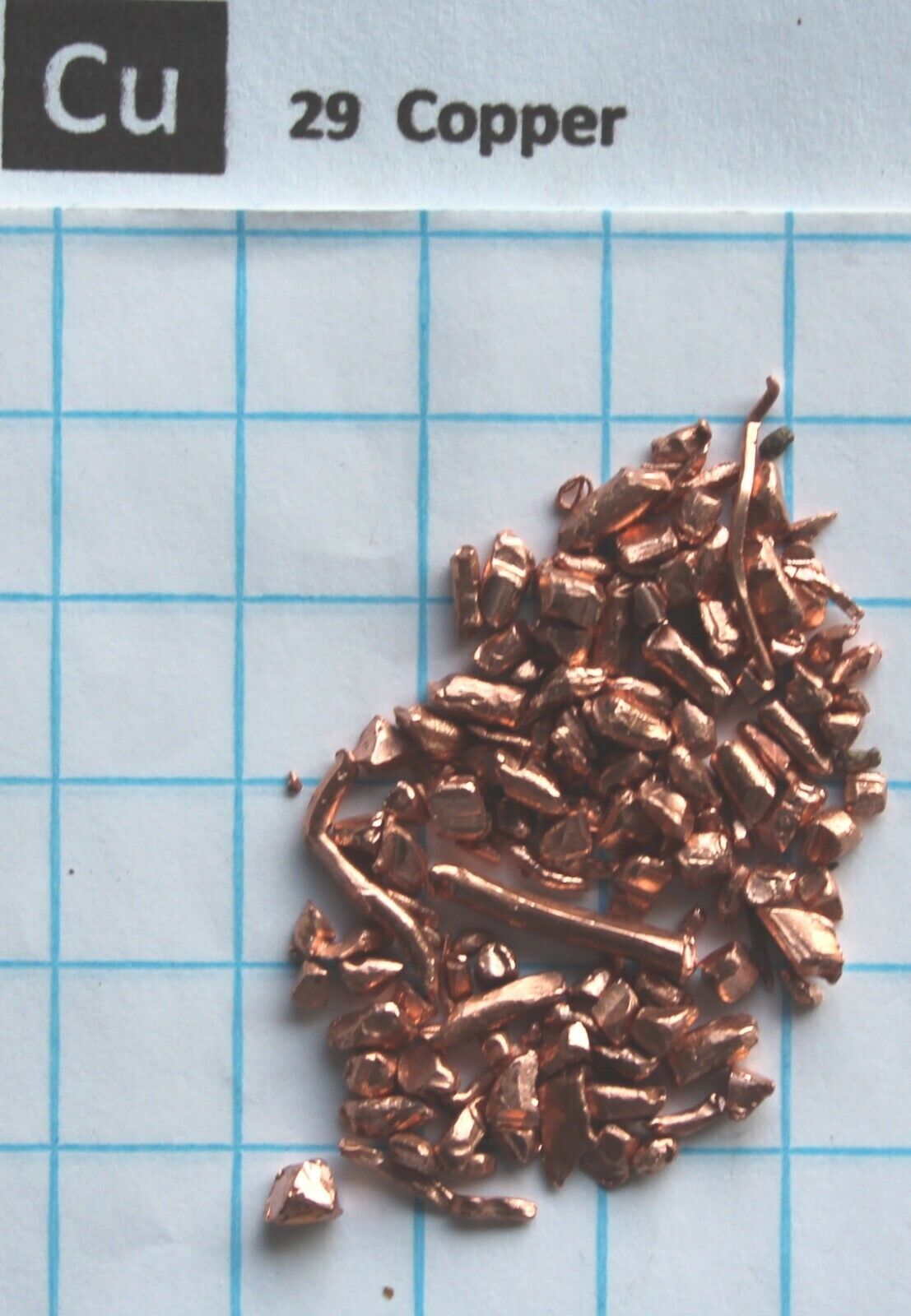 10 gram 99.9% Copper metal pieces  element 29 sample