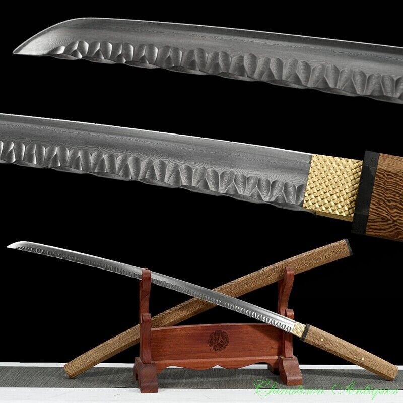 Handmade Japanese Uchigatana Katana Samurai Sword Pattern Steel Sharp Blade#1204