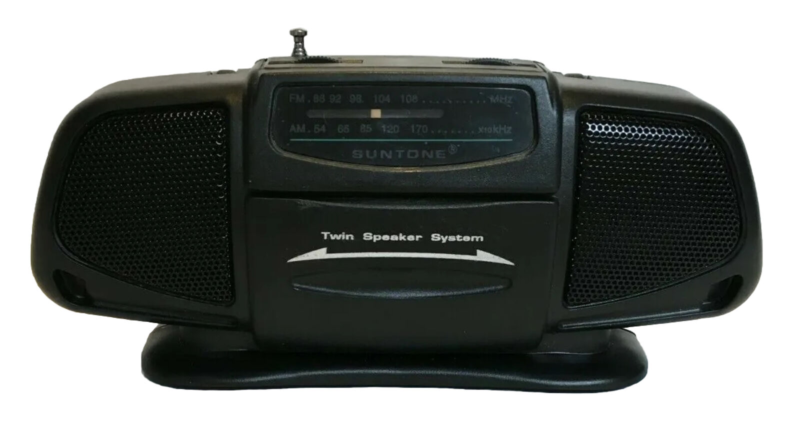 Suntone Portable Mini Boom Box Model RR2500 AM/FM Radio Black Tested 7.5\