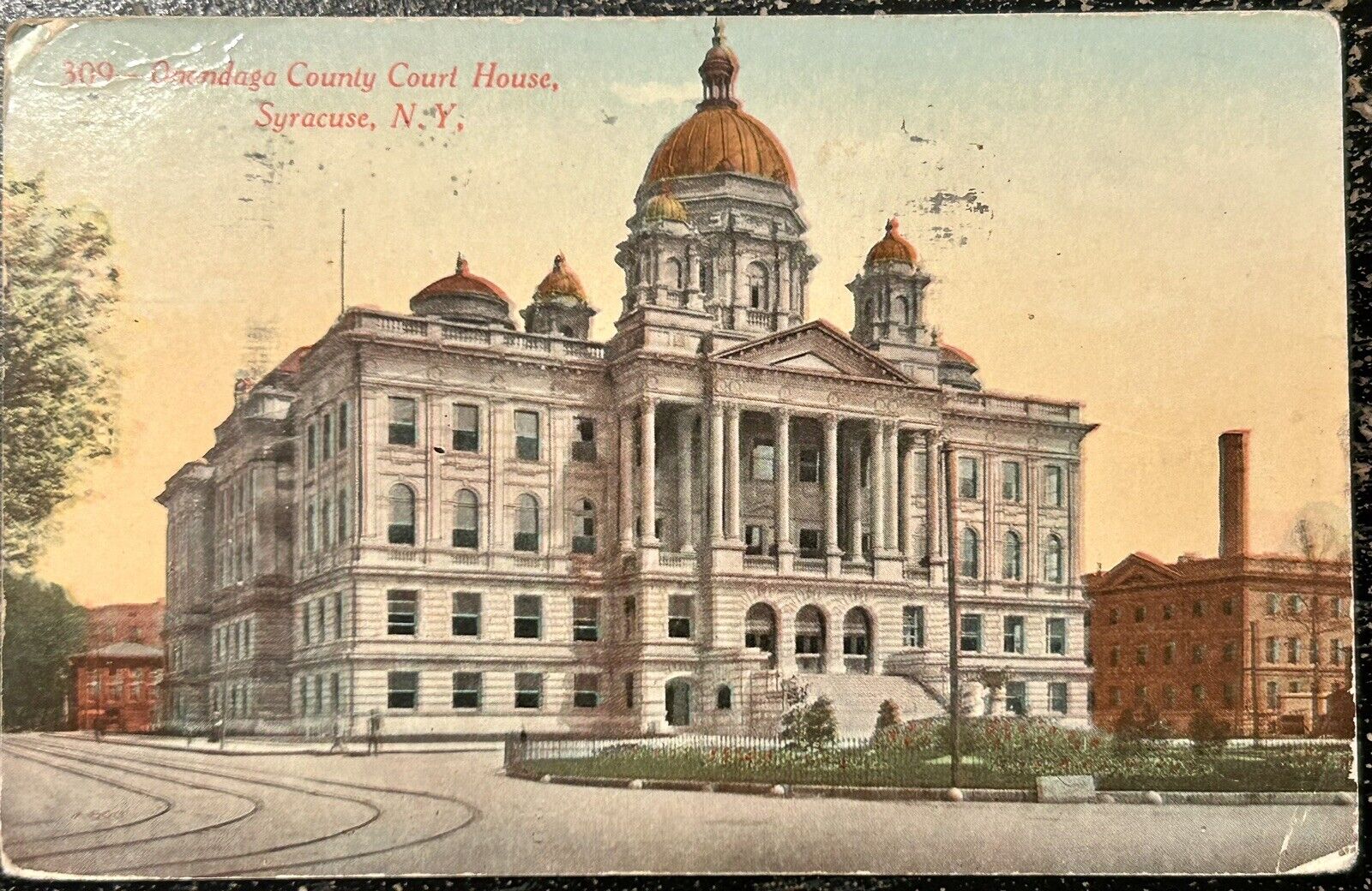 Onodaga County Courthouse. Syracuse New York. 1910 Vintage Postcard
