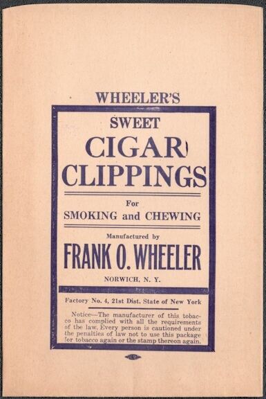 Antique WHEELER'S CIGAR CLIPPINGS Bags Vintage Original 1920's Unused NOS NY