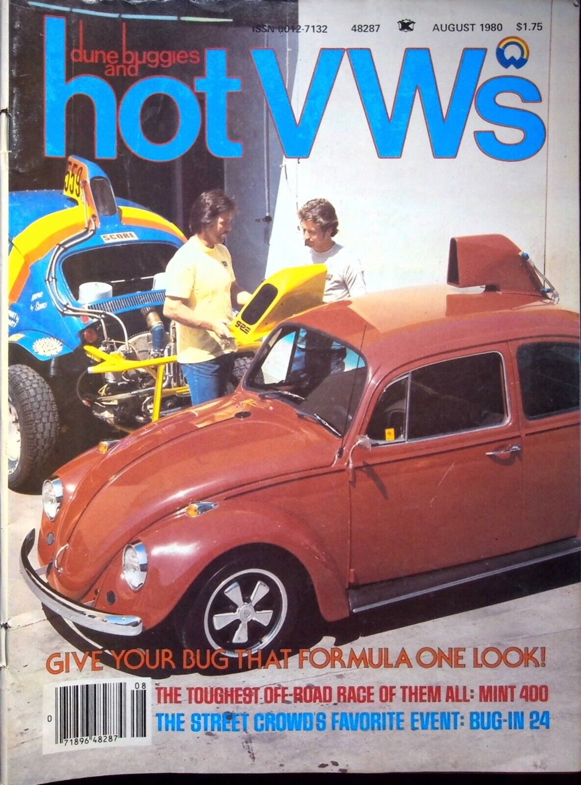 VINTAGE DUNE BUGGIES AND HOT VW\'S MAGAZINE, VOLUME 13, NUMBER 8. AUGUST 1980