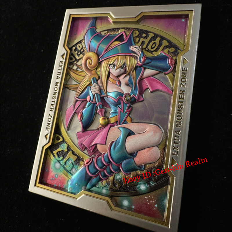 Anime Yu-Gi-Oh Black Magician Girl Metal Embossed 3D Region Center Card