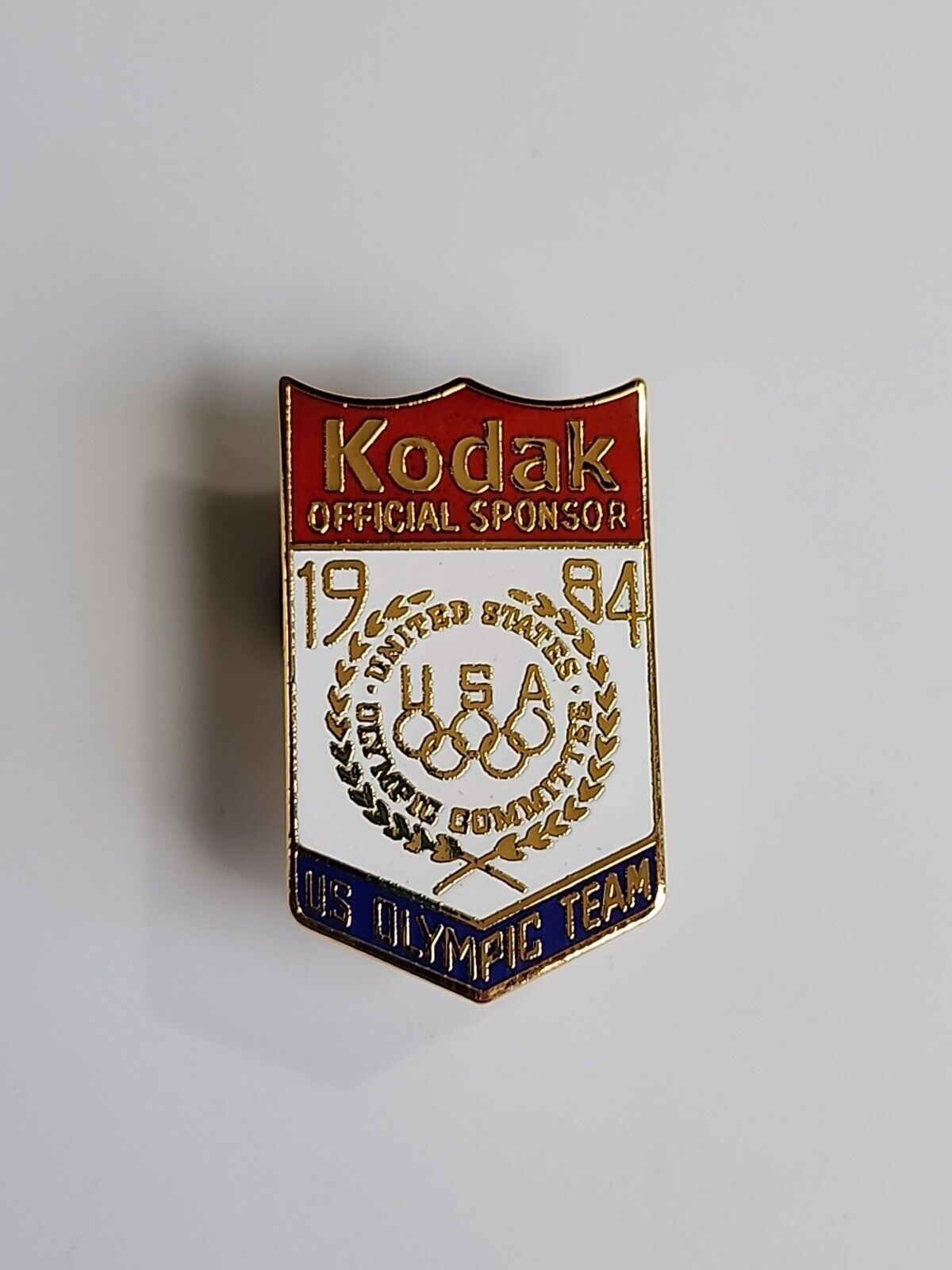 Kodak Official Sponsor 1984 USA Olympic Team Badge Lapel Pin Olympic Committee