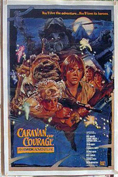 1984 STAR WARS Caravan of Courage 1-Sheet Movie Poster-Style B-Blue  (MHPO-069)