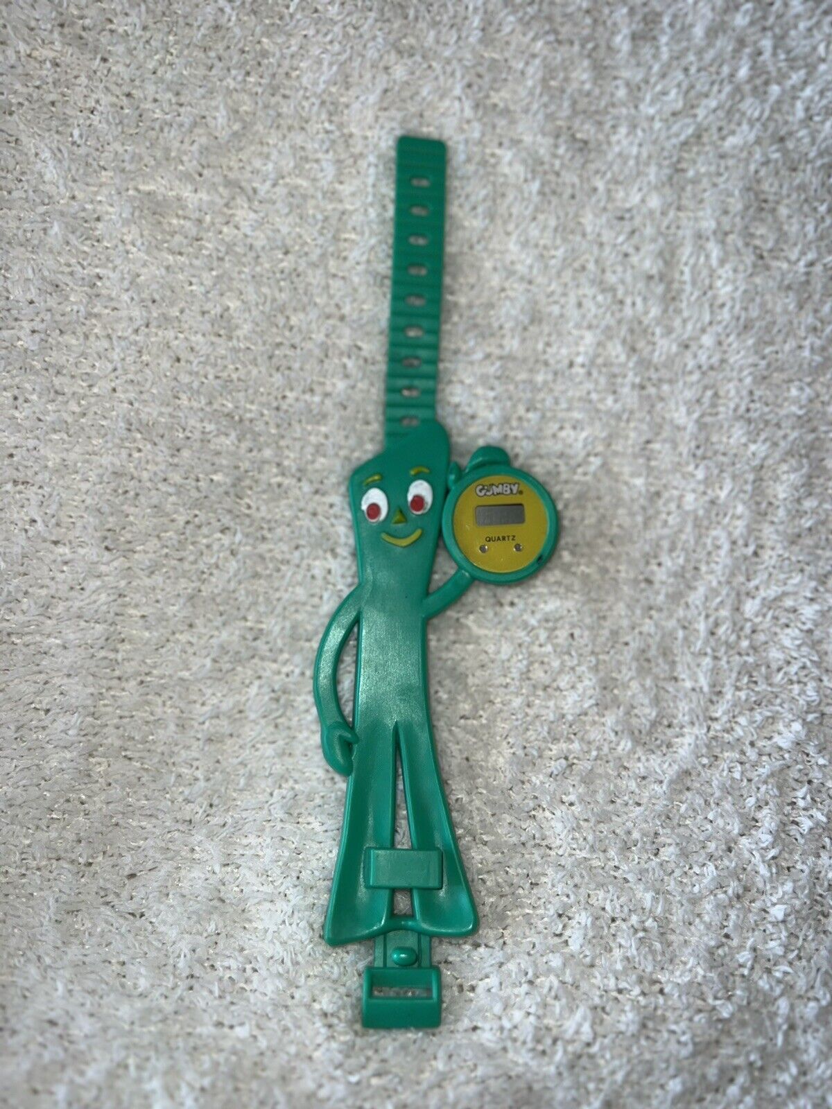 Vintage Authentic GUMBY Quartz Watch 1985 Prema Toy Co Green Rubber made In NY