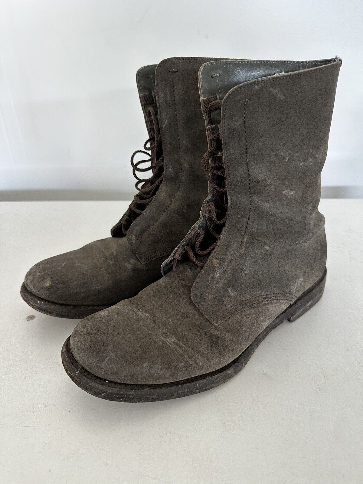 WW2 Ww1 Wwii German low boots Reproduction Gray 169 Size 8.5 Used Reenactment