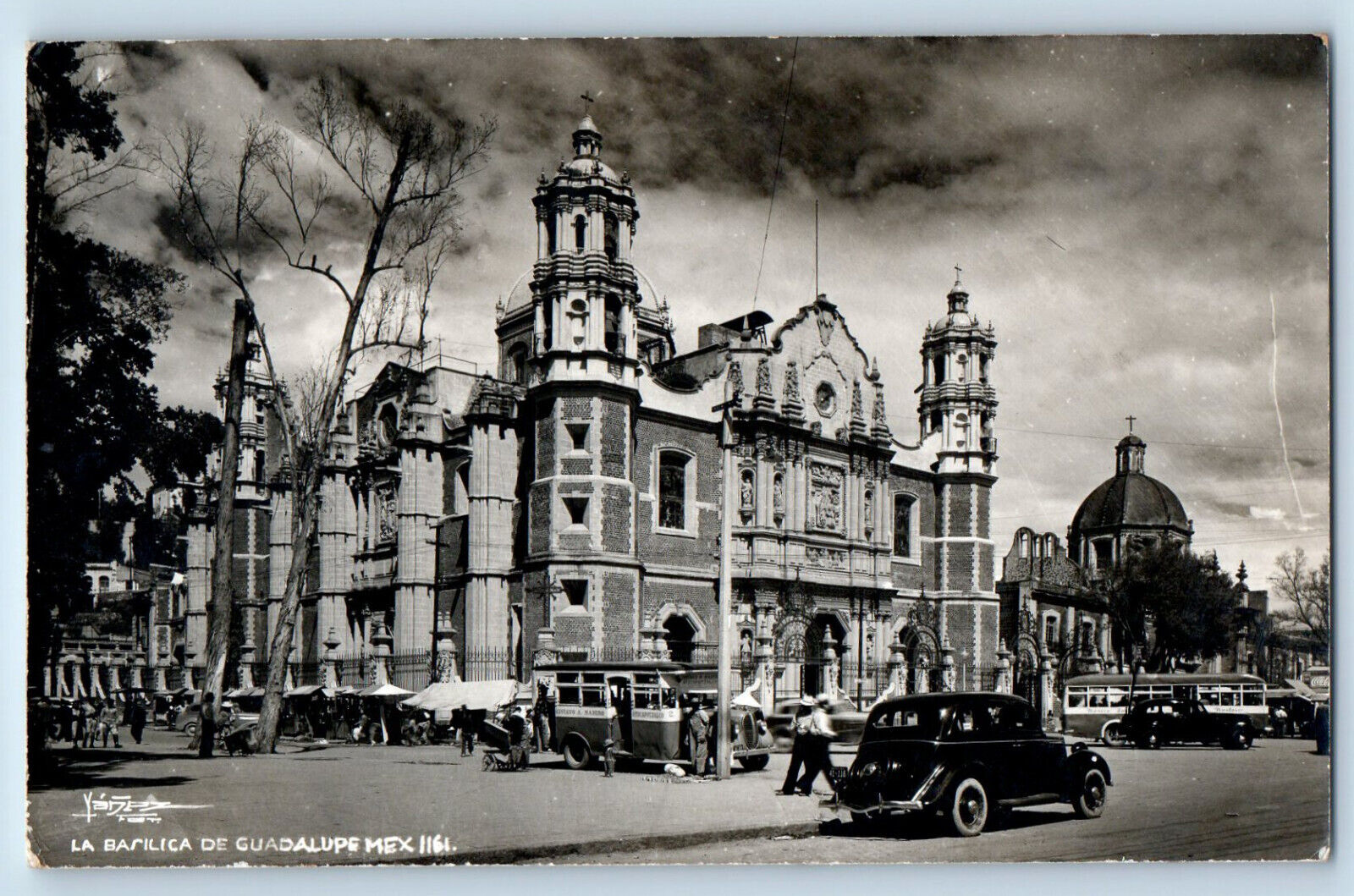 Gustavo Madero Mexico City Mexico Postcard Basilica of Guadalupe 1947 RPPC Photo