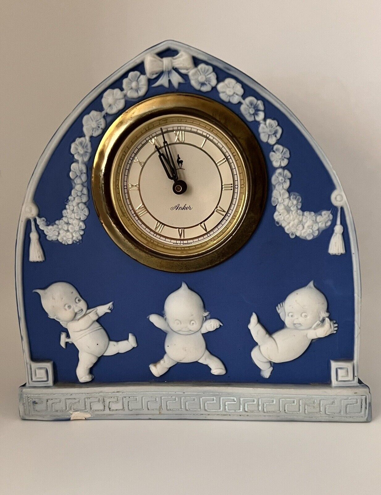 Kewpie Doll Clock Jasperware by Rose O\'Neill Original