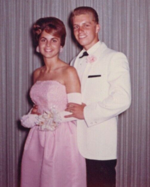 4S Photograph 1963 Man Woman Tuxedo Pink Dress Cute Couple Beautiful Handsome