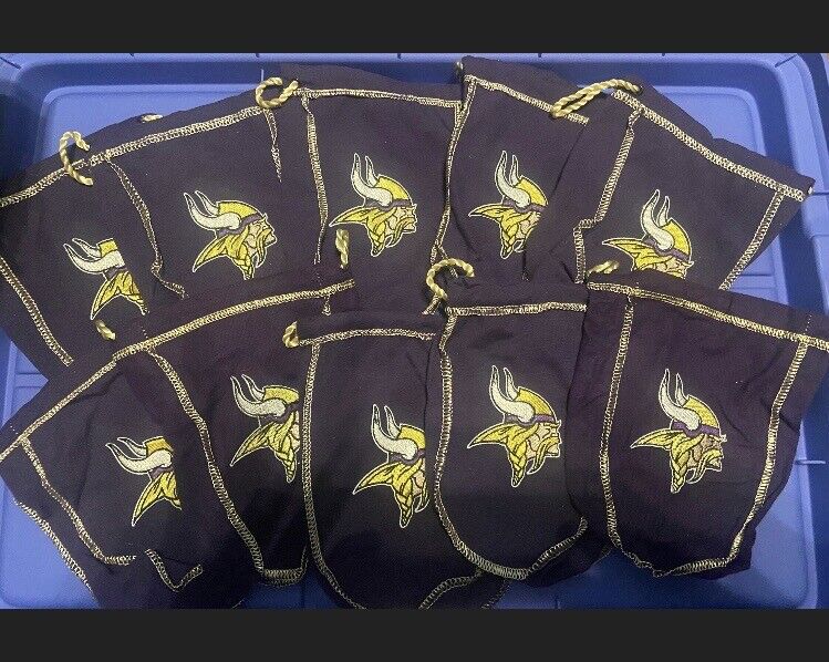 Lot Of 10: Crown Royal Minnesota Vikings Limited Edition 375ml Bag