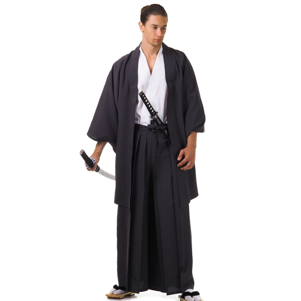 Traditional Japanese Samurai Kimono Set Kendo Gi + Hakama Pants + Haori Jacket