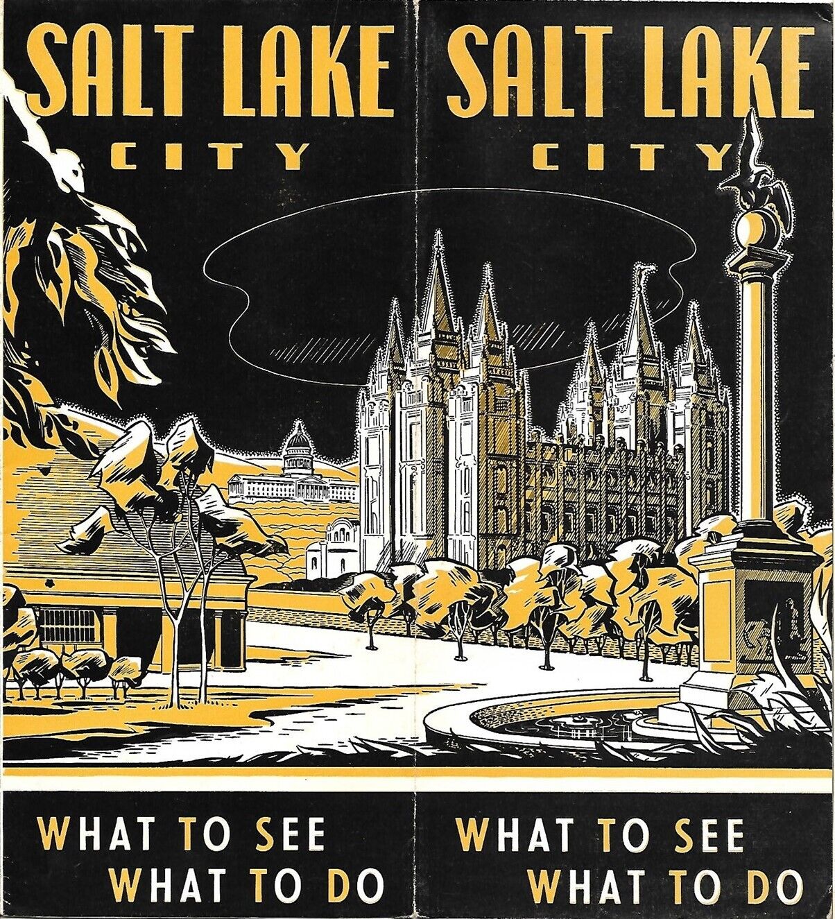1948 SALT LAKE CITY Travel Brochure Road Map Hotel Rates National Parks Saltair