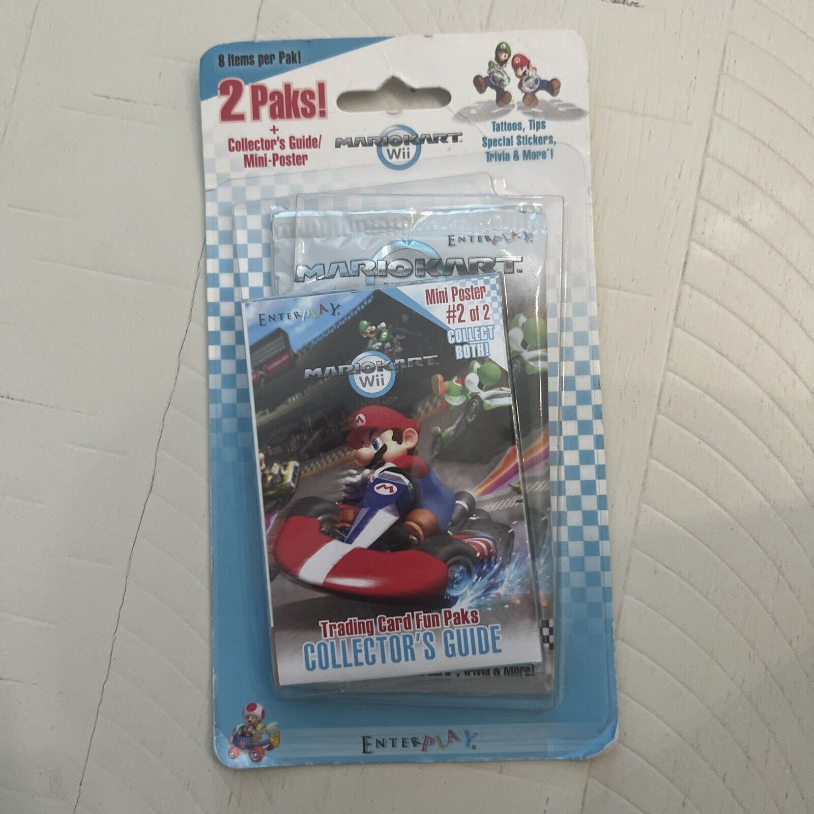 2 Sealed Packs Of Mario Kart Wii Nintendo Trading Cards From 2009 Rare