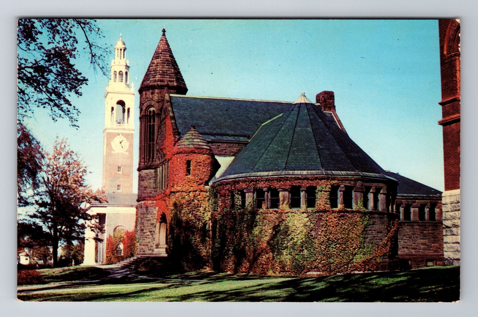 Burlington VT-Vermont, University of Vermont Chapel, Antique Vintage Postcard