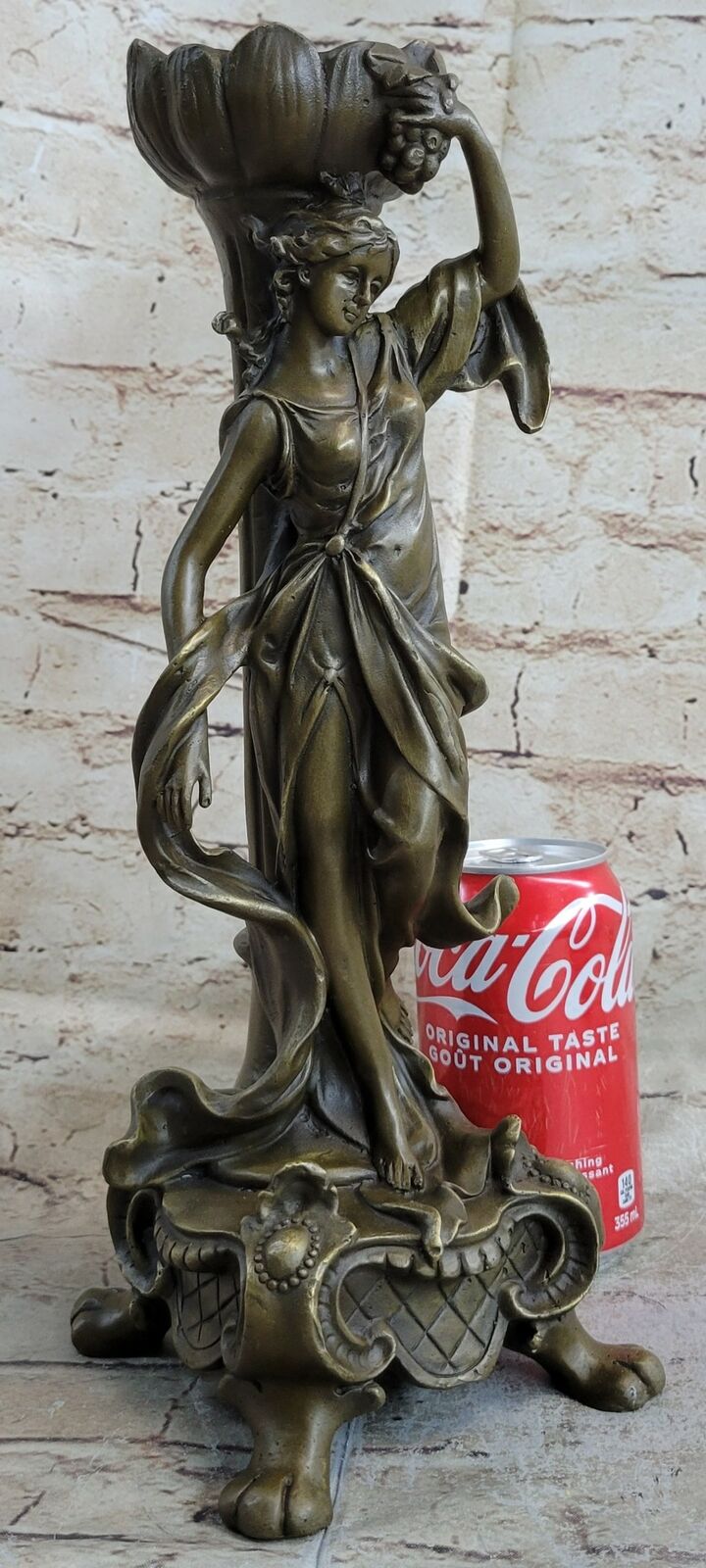 Handcrafted Large Goddess Mythical Masterpiece Candleholder Bronze Figurine SALE