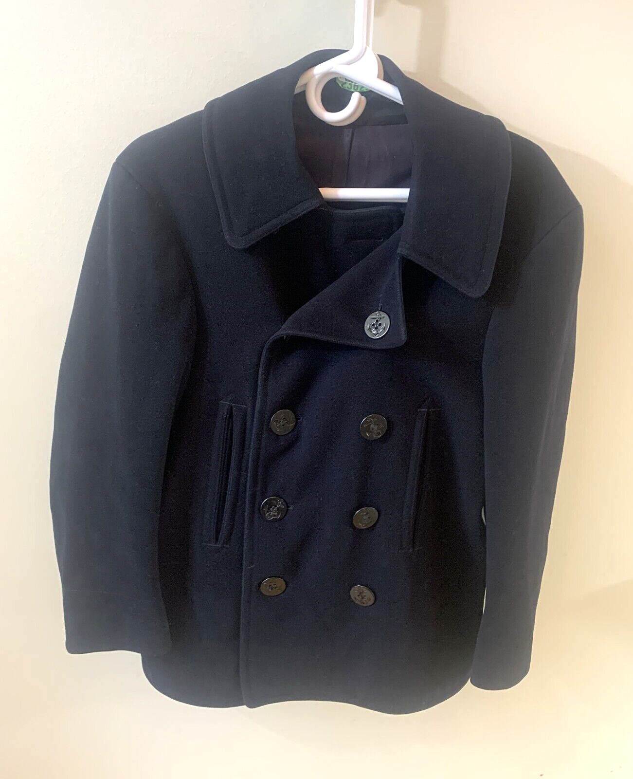 WWII 1940's Navy Peacoat Double Breasted Naval Wool Uniform Jacket