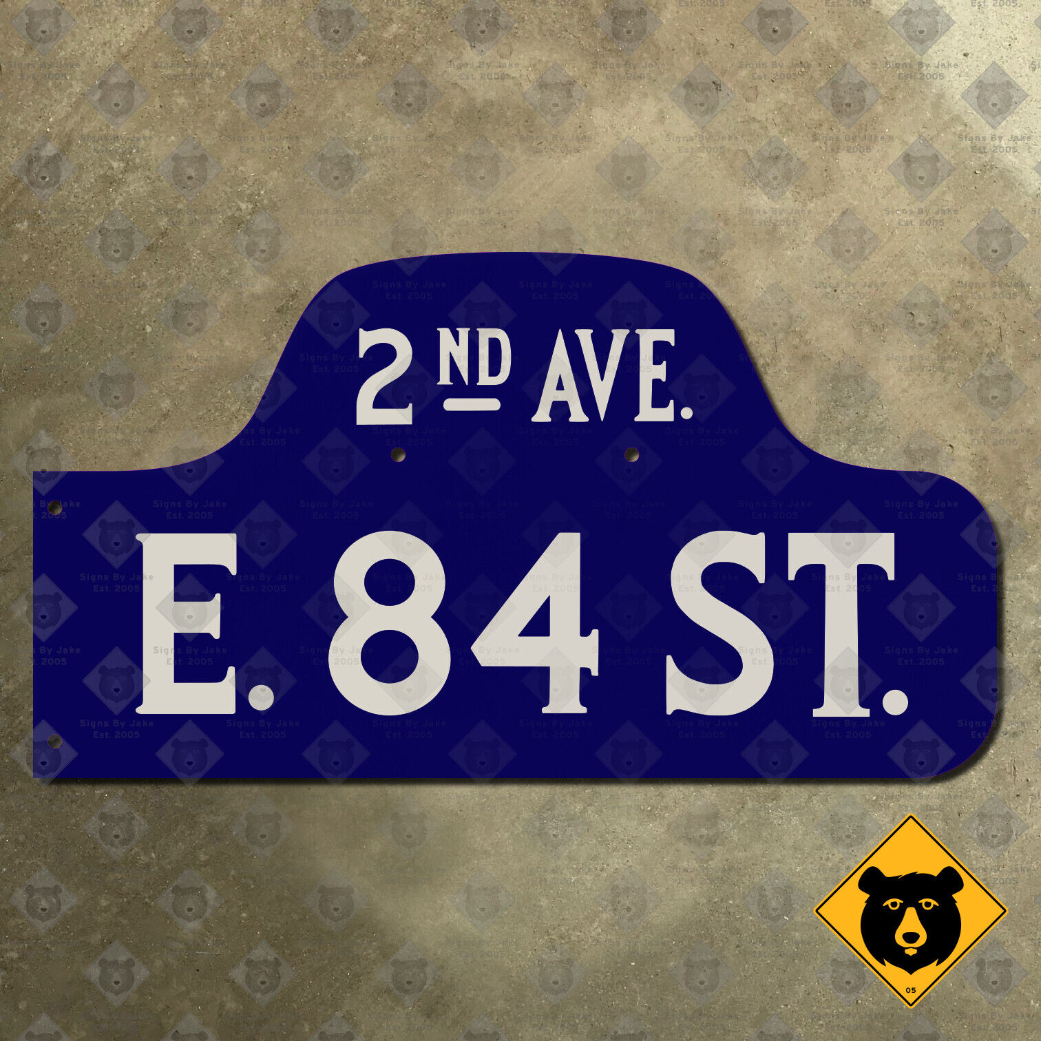 New York Manhattan East 84th street 2nd avenue humpback road sign 16x9