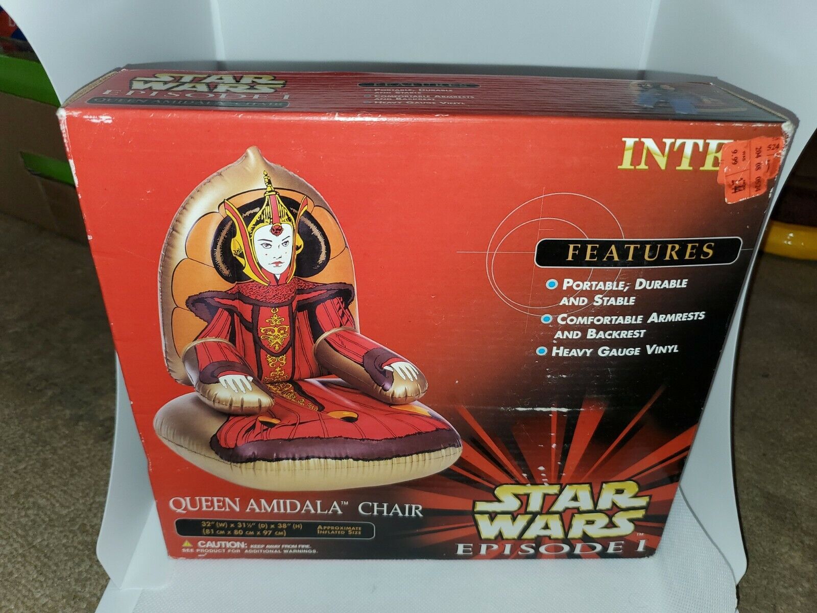 QUEEN AMIDALA STAR WARS EPISODE 1 VINTAGE INTEX INFLATABLE CHAIR - NEW / SEALED