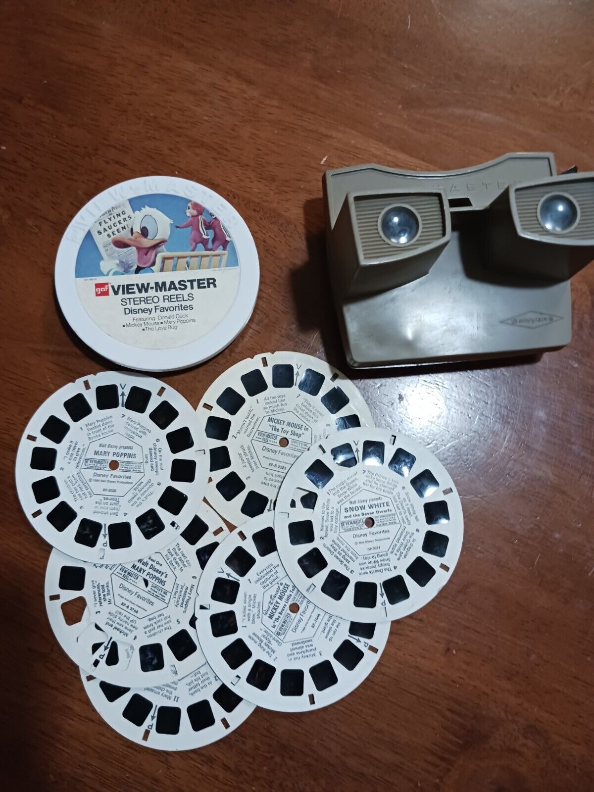 Vintage Sawyers View Master with 6 Disney Stereo Reels Working 