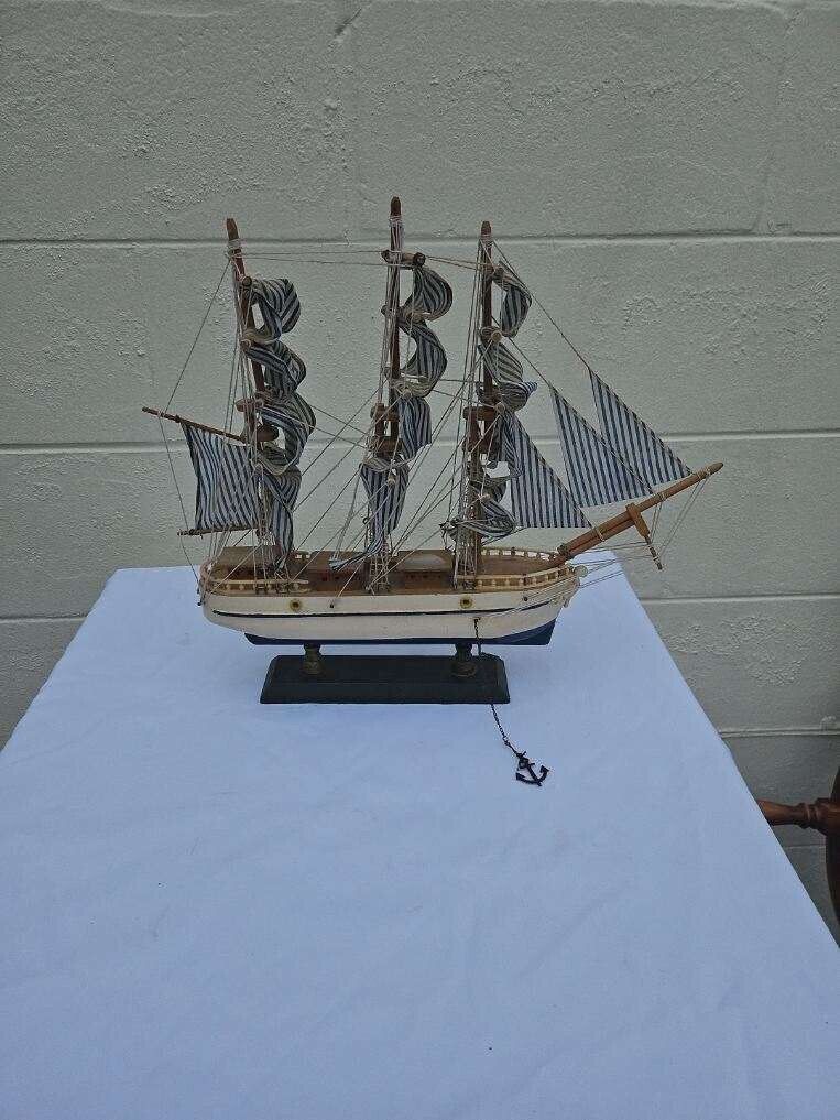 Wooden sailing ship Nautical Decor 